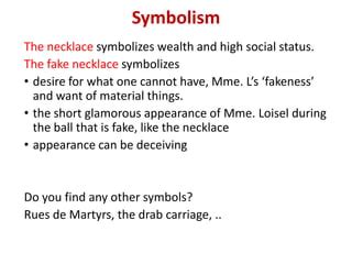 Analysis of The Necklace | PPT