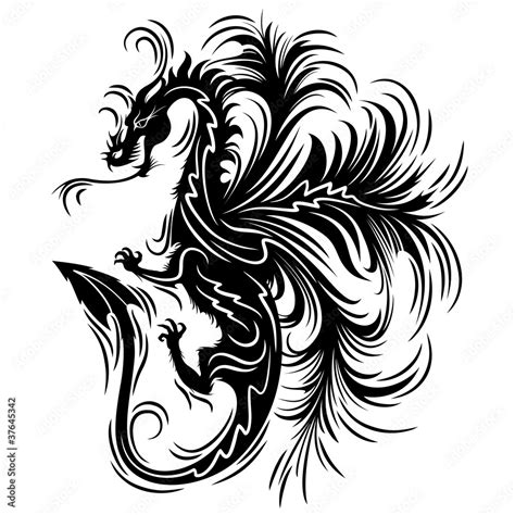 Drago Tatuaggio Simbolo-Dragon Tattoo Symbol-2012 Stock Vector | Adobe ...