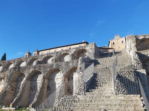 Sanctuary of the Goddess Fortuna Primigenia in Palestrina Italy Stock ...