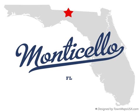 Map of Monticello, FL, Florida