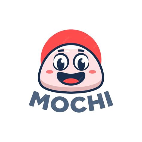 Premium Vector | Cute mochi mascot logo concept Flat cartoon logo design