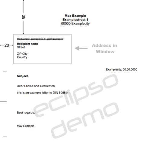 Format and address letters correctly - Hilfe