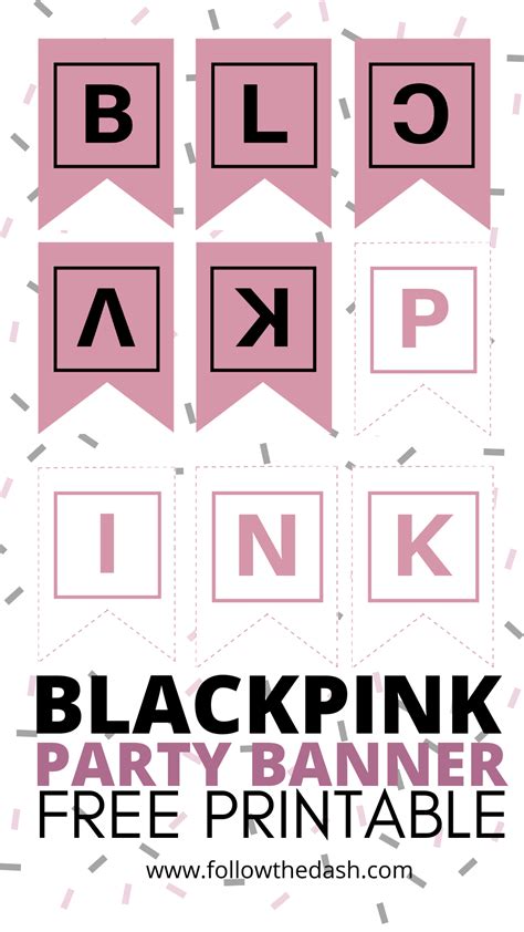 FREE PRINTABLES : Blackpink inspired BANNER | Printable birthday banner ...