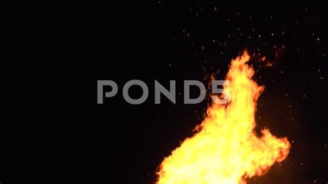 Fire flames and glowing ash particles background Stock Footage,#glowing ...