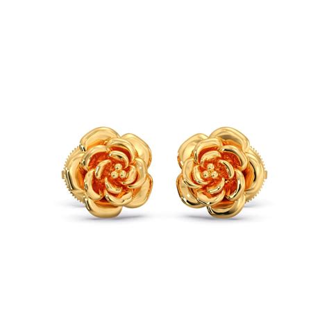 Buy Gold Stud Earrings Designs Online in India | Candere by Kalyan ...