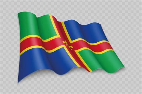 Premium Vector | 3d realistic waving flag of lincolnshire is a county ...