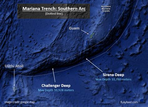 Oceania Mariana Trench Map