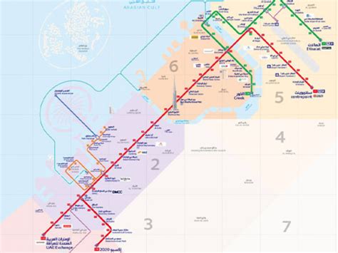 Dubai Metro Red Line - Stations, Route Map