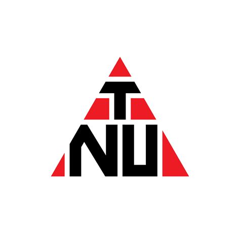 TNU triangle letter logo design with triangle shape. TNU triangle logo ...