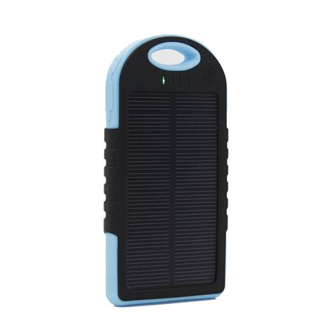 Solar Battery Charger Portable with LED Light and USB for Phone