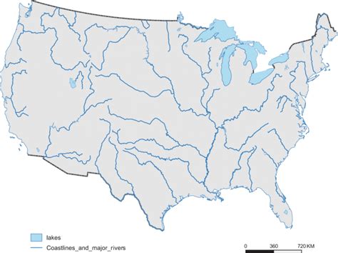 6 Major rivers and lakes of the conterminous U.S. | Download Scientific ...