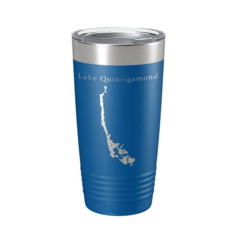 Lake Quinsigamond Map Tumbler Travel Mug Insulated Laser Engraved ...