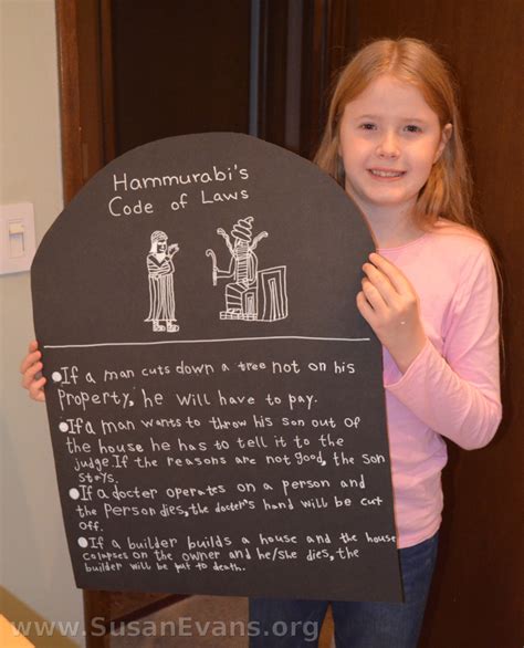 Hammurabi's Code of Laws Craft - Susan's Homeschool Blog Susan's ...