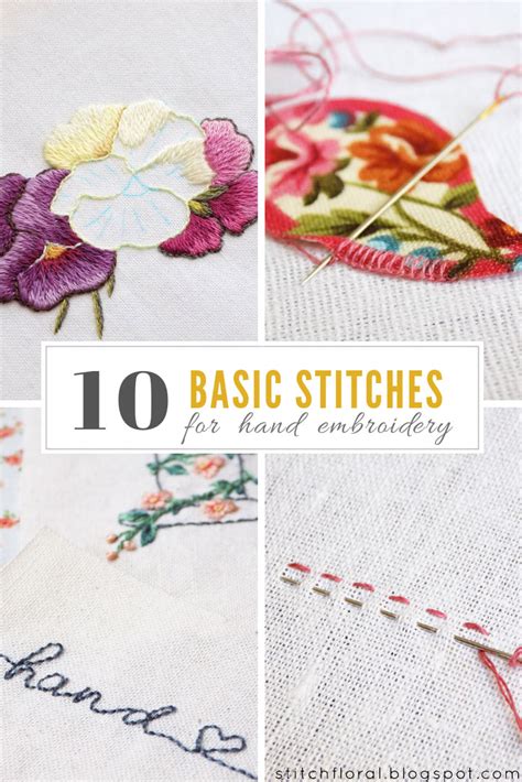 10 basic stitches for hand embroidery - Stitch Floral