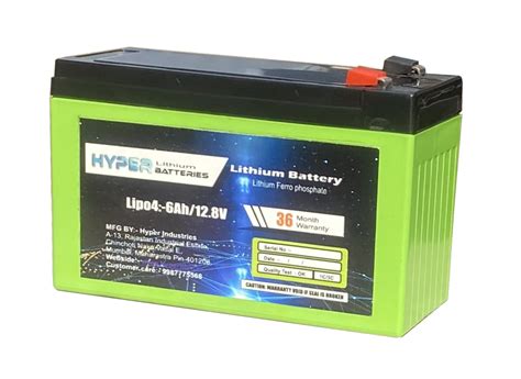 Hyper Lithium Ferro Phosphate Battery 12V 6AH, Voltage: 12.8V at Rs ...