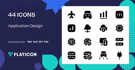 Application Design Icon Pack | Glyph | 44 .SVG Icons