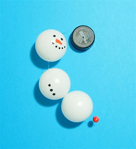 The Tiny Funnel: Ping Pong Snowmen Ornaments