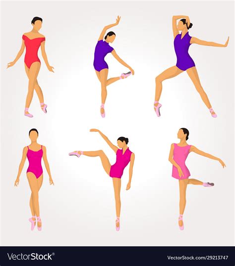 Ballet dancer pose collection Royalty Free Vector Image