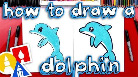 How To Draw A Cartoon Dolphin - YouTube