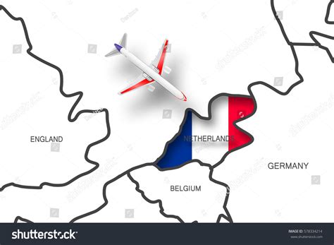 Airplane On Europe Map Stock Illustration 578334214 | Shutterstock