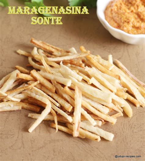 Cassava Sticks | Tapioca Sticks | Maragenasina Sonte Recipe - Udupi Recipes