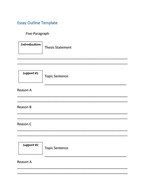 Essay Outline Printable