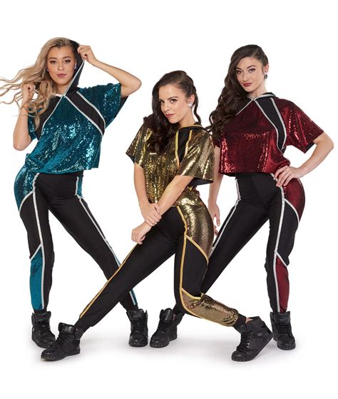 Metallic Top Leggings Hip Hop Dance Costume | A Wish Come True