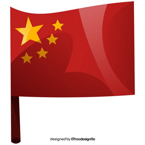 China flag clipart vector free download