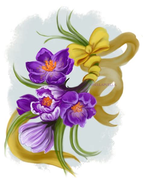 Crocus bouquet by misellapuella on DeviantArt