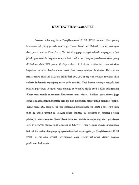 Review Film G30 S Pki | PDF