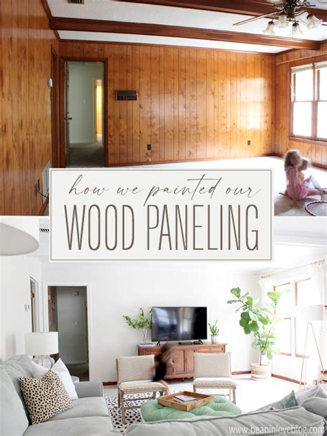 How to Paint Wood Paneling - Bean In Love