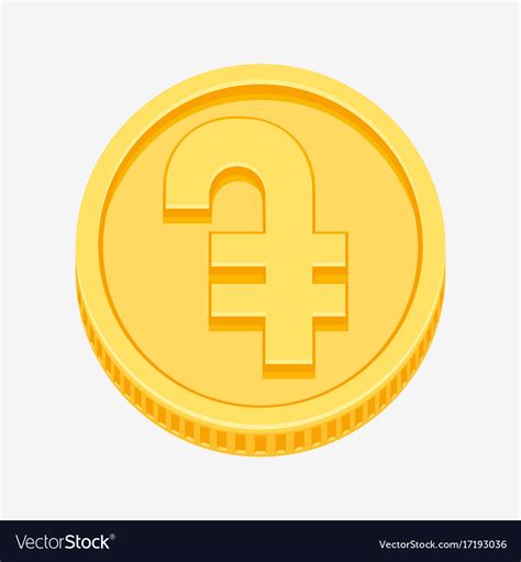 Armenian dram currency symbol on gold coin Vector Image