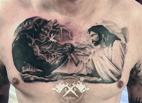 Devil VS. Jesus | Tattoos | Pinterest | Devil and Jesus