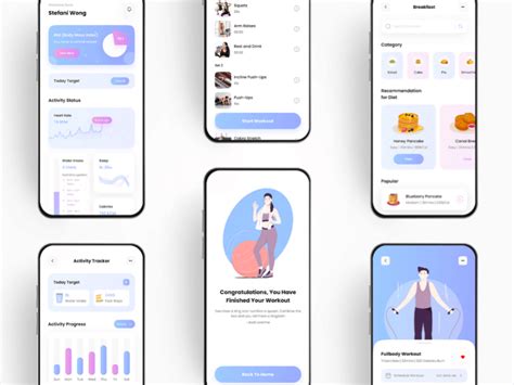 Fitness Free App UI Kit for Figma - uistore.design