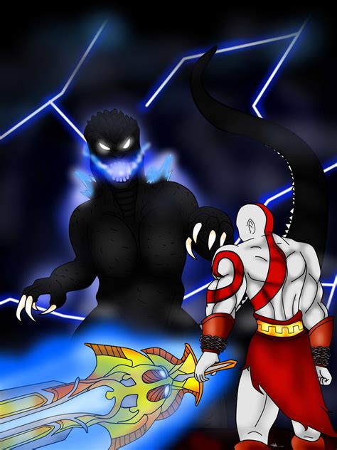 Kratos Vs Godzilla by Zombros2000 on DeviantArt