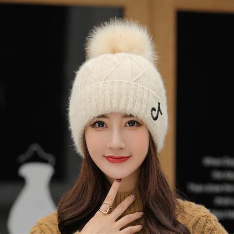 Buy Winter Hats for Women Tik Tok Knitted Beanie Hat Girl's Cap Thick ...