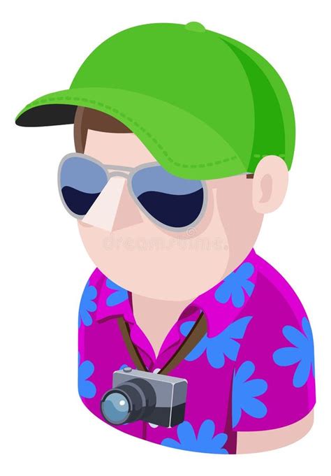 Tourist Man Avatar People Icon Stock Vector - Illustration of emoji ...