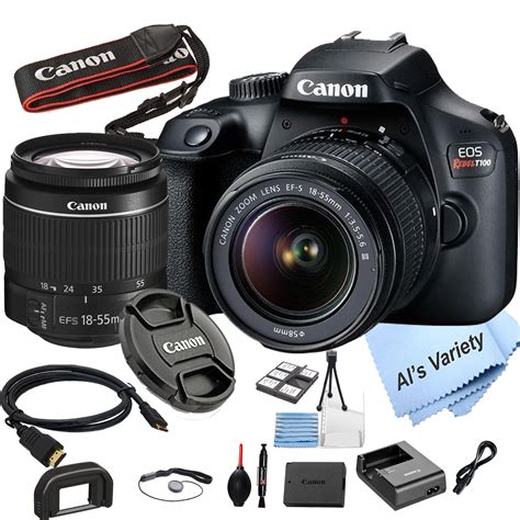 Canon EOS Rebel T100 DSLR Camera Bundle with 18-55mm f/3.5-5.6 Zoom ...