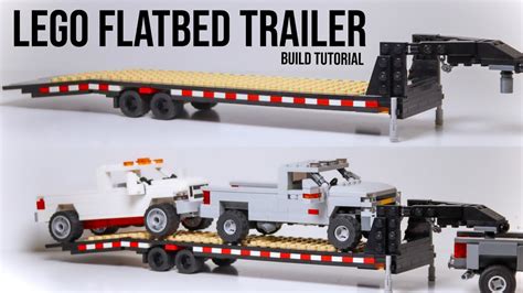 LEGO Flatbed Gooseneck Trailer Build Tutorial! - YouTube