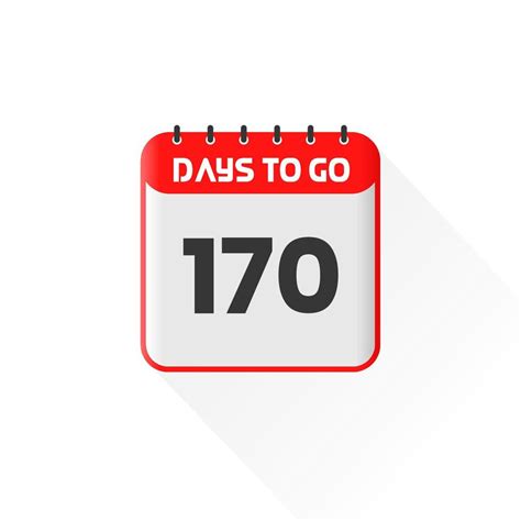 Countdown icon 170 Days Left for sales promotion. Promotional sales ...