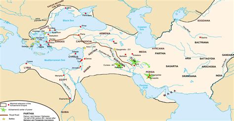 Achaemenid Empire Map (Illustration) - World History Encyclopedia