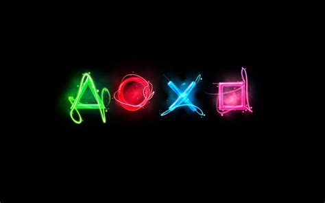 HD wallpaper: Playstation colorful logo, black background, game console ...