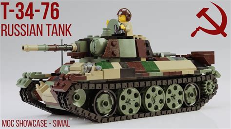 LEGO T34 WW2 TANK MOC - SHOWCASE - Russian Army Brickmania Великая ...