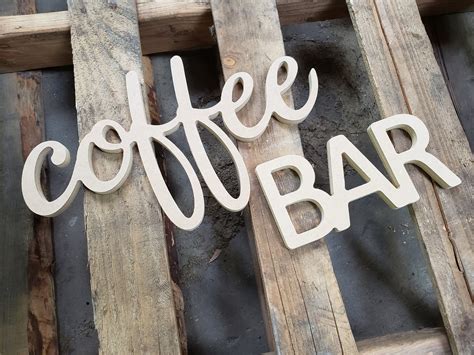 Coffee Bar Nook Wooden Sign Decor - Etsy