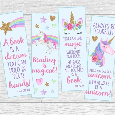 Unicorn Bookmark - Etsy