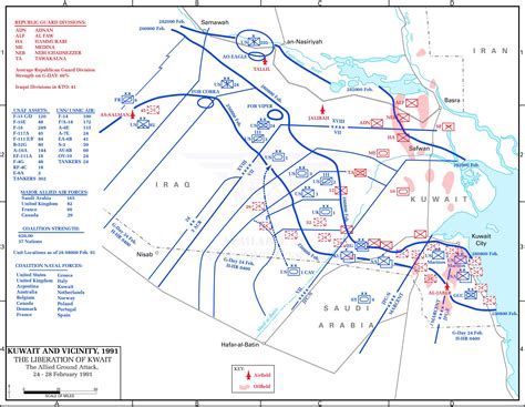 Gulf War 1991 Land Operations Battle Map – Battle Archives