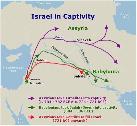 Exile Routs: Israel and Judah | Bible study notebook, Bible mapping ...