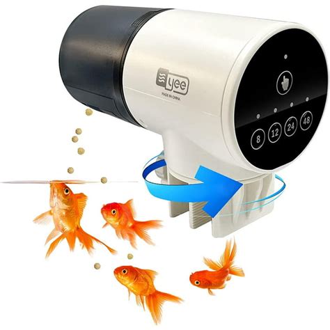 Automatic Fish Feeder, LYEE Fish Feeder Automatic Dispenser, 0.05GAL ...