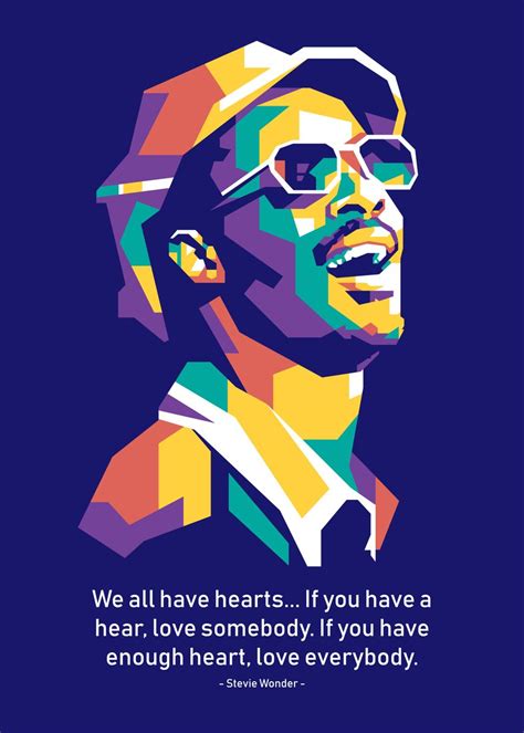 'Stevie Wonder Quotes' Poster by Mas Nono | Displate