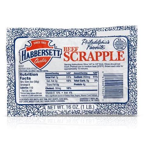 Habbersett Beef Scrapple 16 Oz (6 Pack) - meadowhillfarms